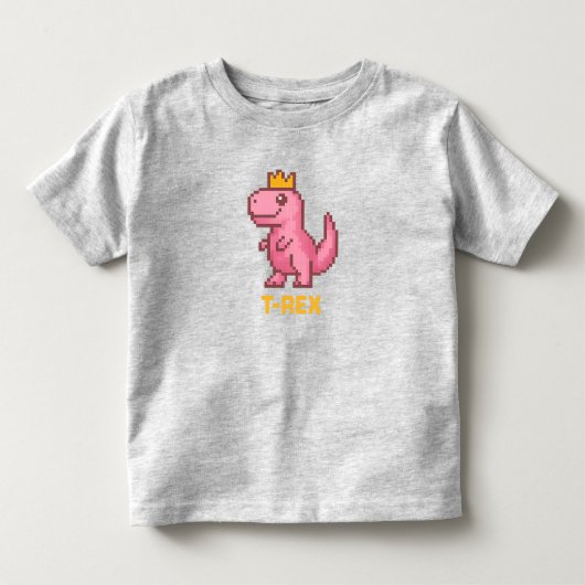 Schattige Koning Dinosaur - Trex Kinder Shirts (Voorkant)