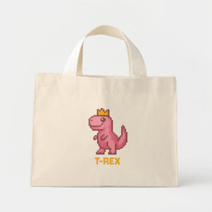 Schattige Koning Dinosaur - Trex Mini Tote Bag