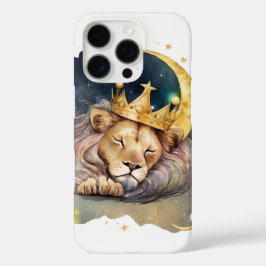 Schattige koning Leeuw Slapend Op De Maan iPhone 16 Pro Hoesje