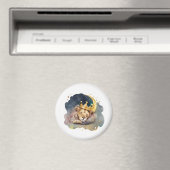 Schattige koning Leeuw Slapend Op De Maan Magneet (Insitu (Vaatwasser))