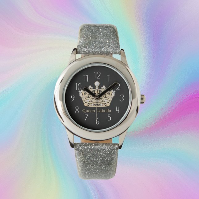 schattige koningin-kroon voegt naam toe horloge (Creator heeft geüpload)