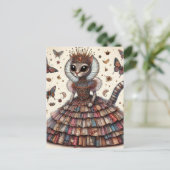 Schattige koninginnenkat briefkaart (Staand voorkant)