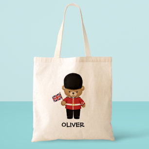 Schattige Koninklijke Garde Teddybeer Tote Bag