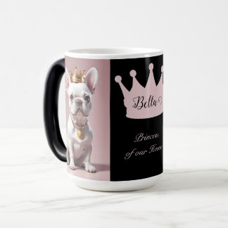 Schattige Koninklijke Prinses Witte Franse Bulldog Magische Mok