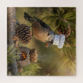 Schattige Kook Chef Notenkraker Vogel Legpuzzel (Horizontaal)