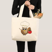 Schattige kookuil cartoon grote tote bag (Voorkant (product))