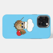 Schattige kookuil-cartoons iPhone hoesje (Achterkant horizontaal)