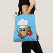 Schattige kookuil-cartoons tote bag (Dichtbij)