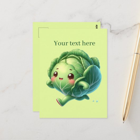 Schattige kool liefhebbers voeg tekst toe briefkaart (Voorkant / Achterkant in situ)