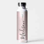 Schattige koper- en goudachtergrond waterfles (Links)