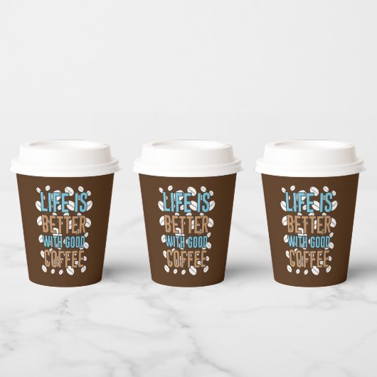 schattige kopjes in papieren kopjes bekers (Multi)