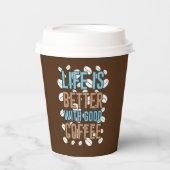 schattige kopjes in papieren kopjes papieren bekers (Voorkant)