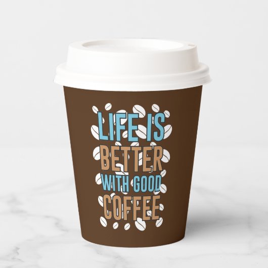 schattige kopjes in papieren kopjes papieren bekers (Voorkant)