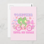 Schattige koppel kikker - samen tot we kraken briefkaart (Voorkant / Achterkant)