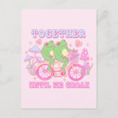 Schattige koppel kikker - samen tot we kraken briefkaart (Voorkant)