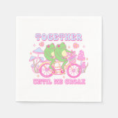 Schattige koppel kikker - samen tot we kraken servet (Voorkant)