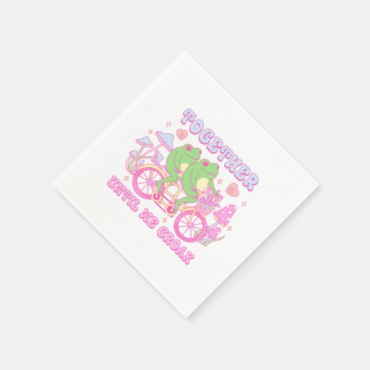 Schattige koppel kikker - samen tot we kraken servet (Hoek)