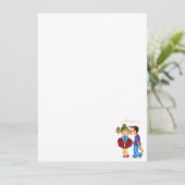 Schattige Koppel Menu met Tekst - Ik hou van je (Staand voorkant)