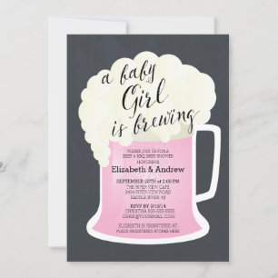 Schattige Koppels Meisjes Baby shower Baby Brewing Kaart
