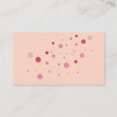 Schattige Koraal Roze Pastel Bunny Party Luier Raf Informatiekaartje (Achterkant)