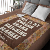 Schattige Koreaans drama kijken Groovy Floral Fleece Deken