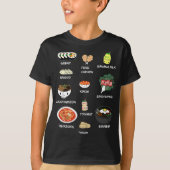 Schattige Koreaans voedsel, Bibimbap en Koreaans E T-shirt (Voorkant)