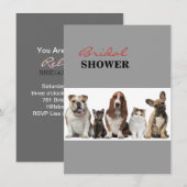 schattige korte haar kat vrienden vezel hond kaart (Voorkant / Achterkant)