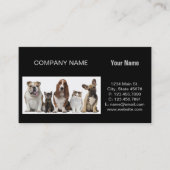 schattige korte haar kat vrienden vezel hond visitekaartje (Voorkant)