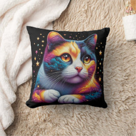 Schattige kosmisch dromerig kattenkussen! kussen