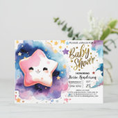 Schattige kosmische Dreamscape Baby shower Kaart (Staand voorkant)