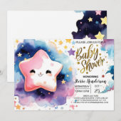 Schattige kosmische Dreamscape Baby shower Kaart (Voorkant / Achterkant)