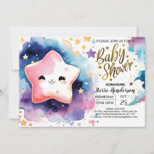 Schattige kosmische Dreamscape Baby shower Kaart