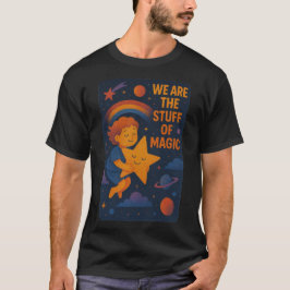 Schattige Kosmische Jongen & Lachende Ster Illustr T-shirt