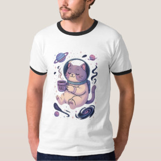 Schattige Kosmische Kattenkunst | Meowstronaut Bra T-shirt
