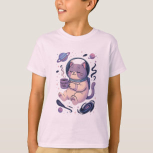 Schattige Kosmische Kattenkunst   Meowstronaut Bra T-shirt