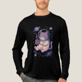 Schattige Kosmische Kattenkunst | Meowstronaut Bra Tri-Blend Shirt (Voorkant volledig)