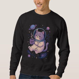 Schattige Kosmische Kattenkunst Meowstronaut Bra Trui