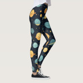Schattige kosmospatroon leggings (Rechts)