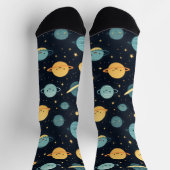 Schattige kosmospatroon sokken (Top)