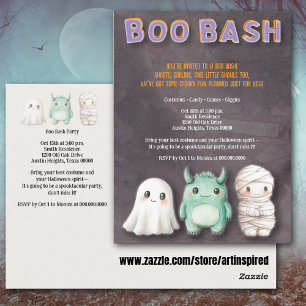 Schattige kostuum Halloween Party Briefkaart