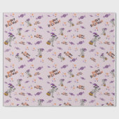 Schattige kostuum Halloween Party Cadeaupapier (Vlak)