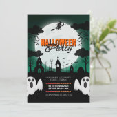 Schattige kostuum Halloween Party Kaart (Staand voorkant)