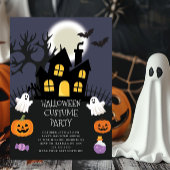 Schattige kostuum Halloween Party Kaart