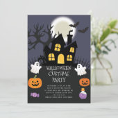 Schattige kostuum Halloween Party Kaart (Staand voorkant)