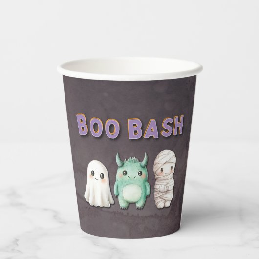 Schattige kostuum Halloween Party Papieren Bekers (Achterkant)