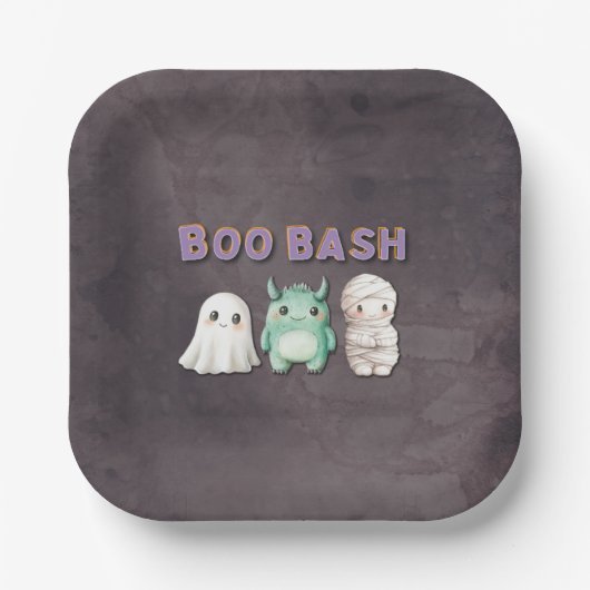 Schattige kostuum Halloween Party Papieren Bordje (Voorkant)