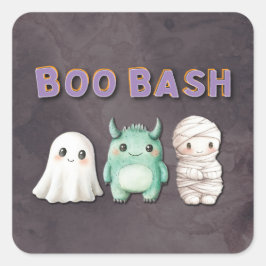 Schattige kostuum Halloween Party Vierkante Sticker