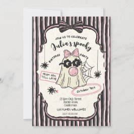 Schattige kostuum Halloween verjaardagsfeest Kaart