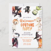 Schattige Kostuumfeest Halloween kinderverjaardag Kaart (Voorkant)