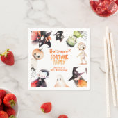 Schattige Kostuumfeest Halloween monsters Verjaard Servet (Insitu)